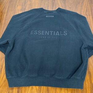 Fear of God Essentials Black Crewneck Sweater